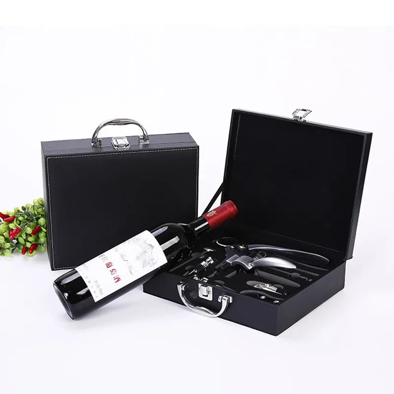 Weinöffner-Kaninchen-Weinkorkenzieher-Set, Flaschenöffner-Set mit Holz-Lederbox