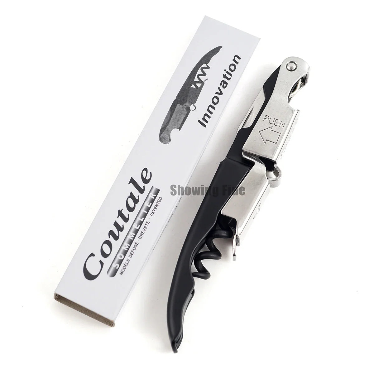 Coutale  Wine Corkscrews Sommelier Double Lever  Wine spiral Waiter's S.S. Bottle Opener Very Easy to Use