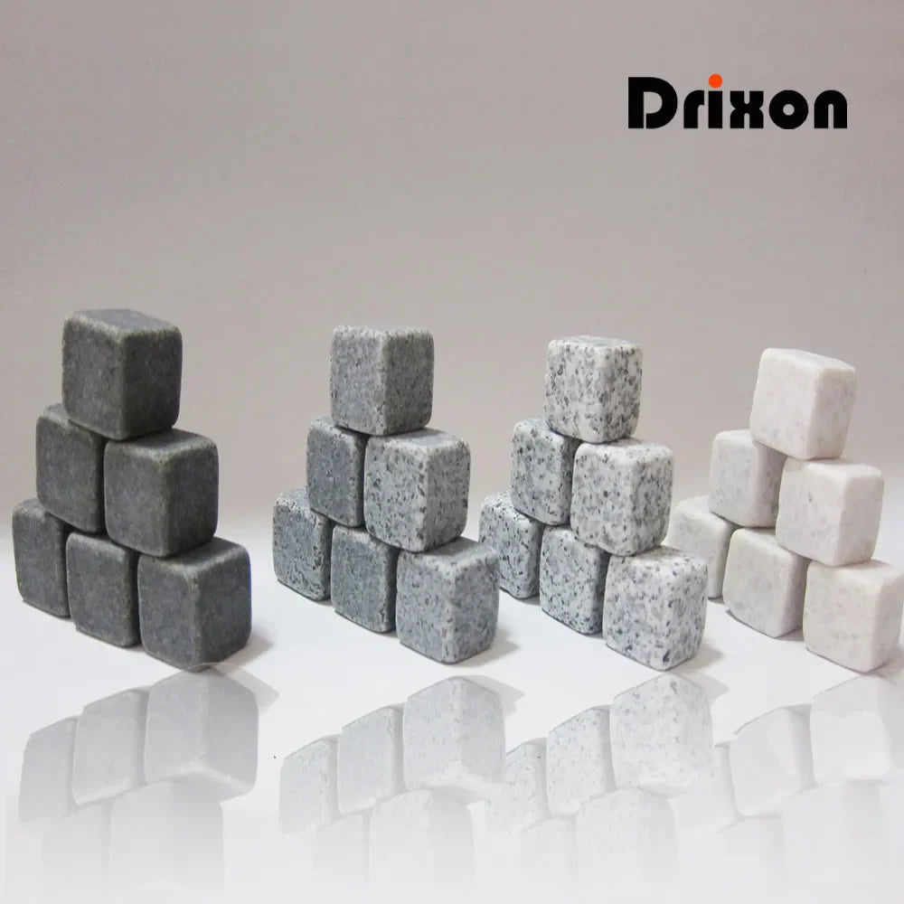 Drixon 100% Natural Whiskey Stones Sipping Dry Ice Cube Whisky Stone Whisky Rock Cooler Wedding Gift Favor Christmas Bar