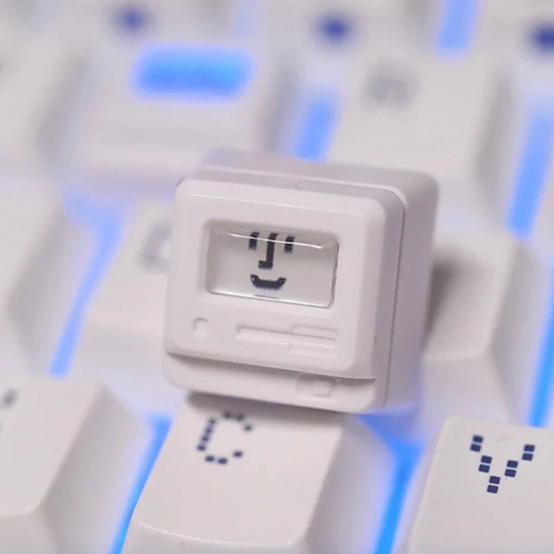 K-04 Tastatur-Tastenkappen, 3-in-1, für mechanische, klassische Retro-Tastatur, niedlicher transparenter Schlüsselkappen-Anzug, niedlicher Knopf, personalisierte Tastenkappen