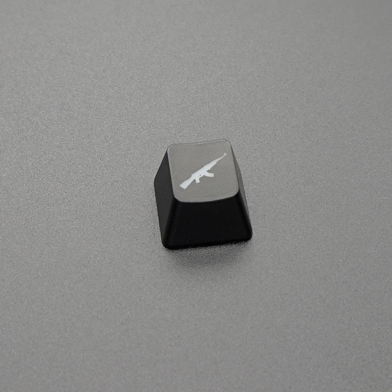 CS GO Gaming-Tastenkappen Key Button CF-Tastenkappen Spiel-Tastenkappe Spielzubehör Persönlichkeitsdurchlässige ABS-Kappe für mechanische Tastatur