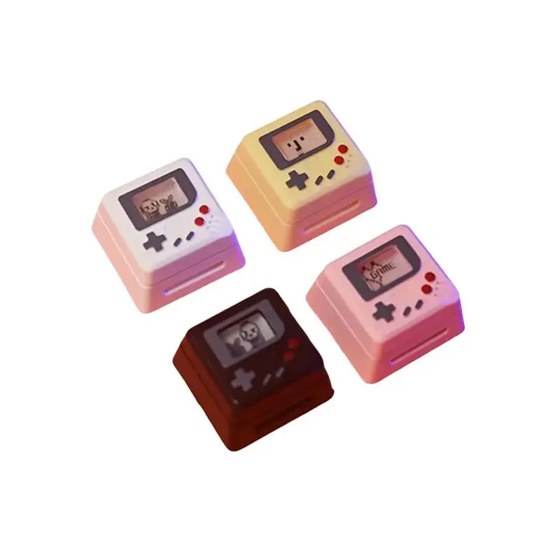 K-04 Tastatur-Tastenkappen, 3-in-1, für mechanische, klassische Retro-Tastatur, niedlicher transparenter Schlüsselkappen-Anzug, niedlicher Knopf, personalisierte Tastenkappen