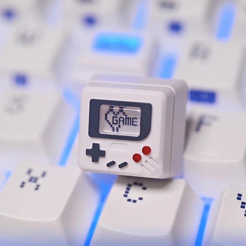 K-04 Tastatur-Tastenkappen, 3-in-1, für mechanische, klassische Retro-Tastatur, niedlicher transparenter Schlüsselkappen-Anzug, niedlicher Knopf, personalisierte Tastenkappen