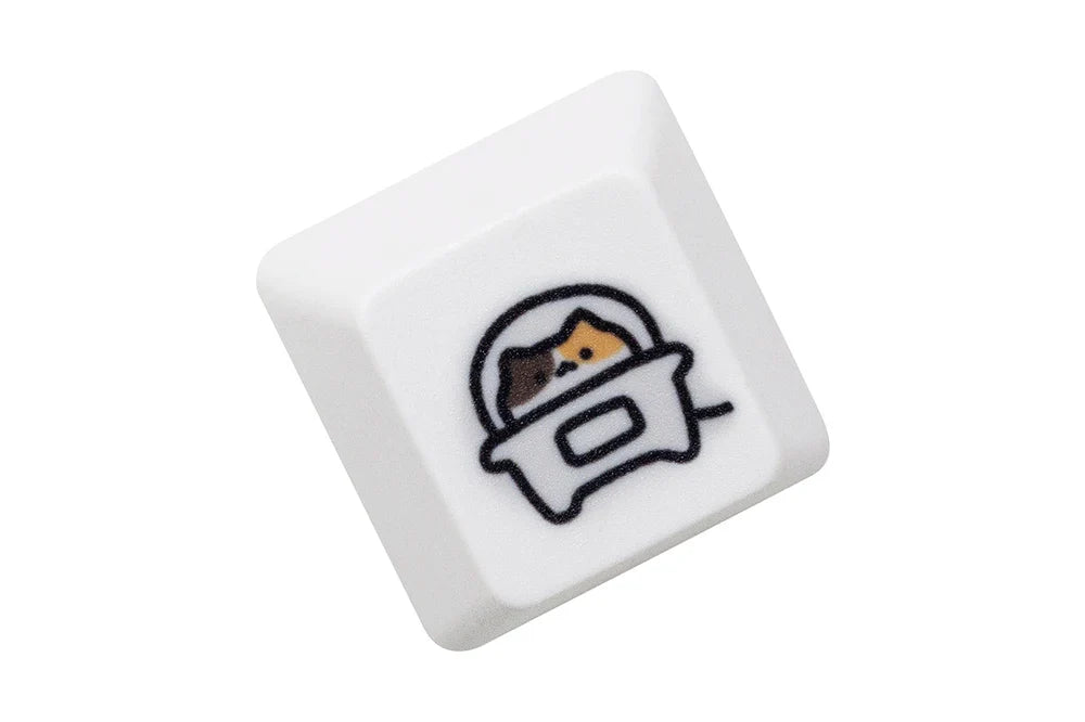 Süße kleine Calico Cat Keycap Kitty Meme Keycap Dye Subbed Keycaps für mx stem Gaming Mechanische Tastaturen Orange Weiß Schwarz