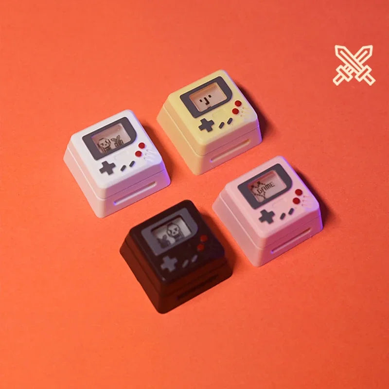 K-04 Tastatur-Tastenkappen, 3-in-1, für mechanische, klassische Retro-Tastatur, niedlicher transparenter Schlüsselkappen-Anzug, niedlicher Knopf, personalisierte Tastenkappen