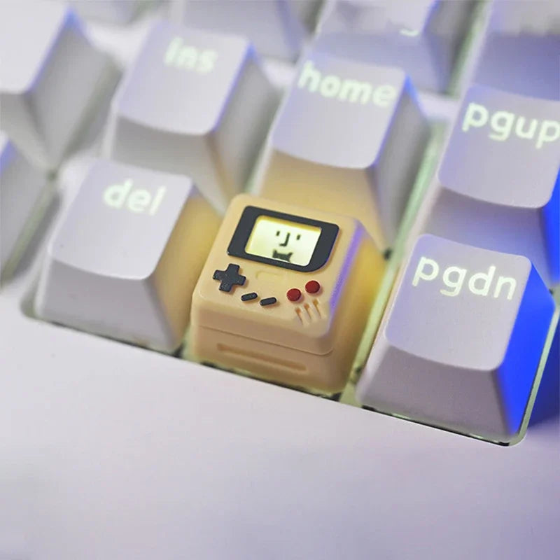 K-04 Tastatur-Tastenkappen, 3-in-1, für mechanische, klassische Retro-Tastatur, niedlicher transparenter Schlüsselkappen-Anzug, niedlicher Knopf, personalisierte Tastenkappen