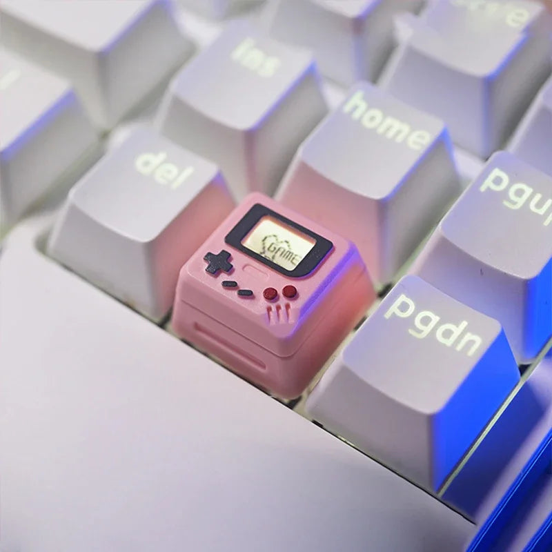 K-04 Tastatur-Tastenkappen, 3-in-1, für mechanische, klassische Retro-Tastatur, niedlicher transparenter Schlüsselkappen-Anzug, niedlicher Knopf, personalisierte Tastenkappen