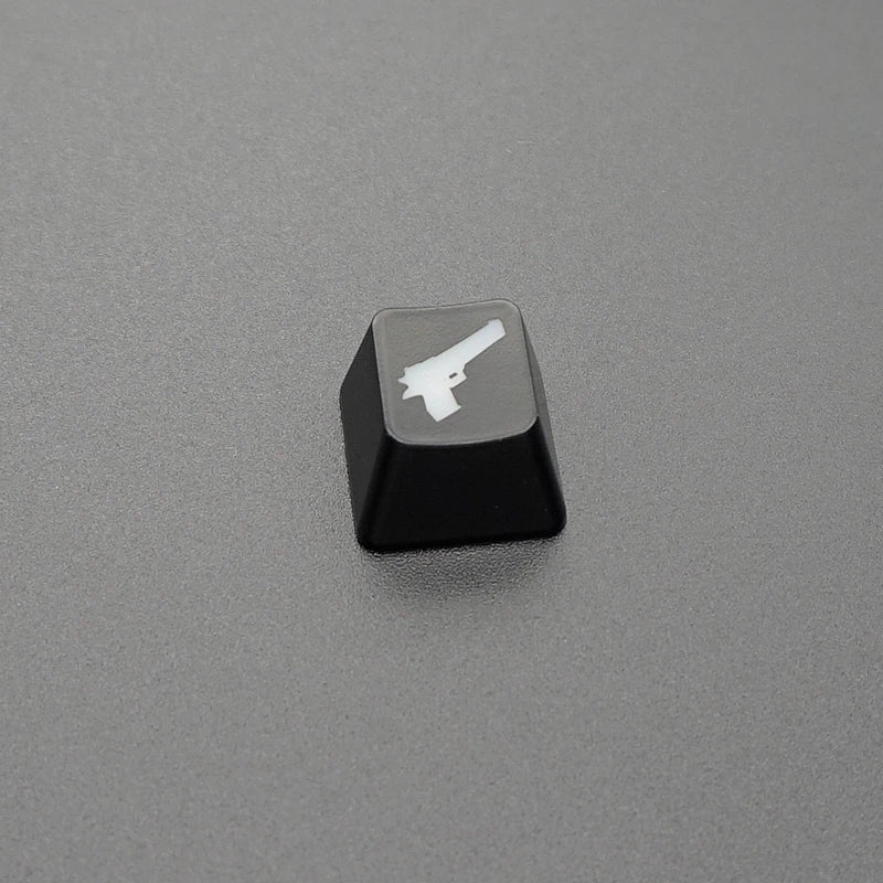 CS GO Gaming-Tastenkappen Key Button CF-Tastenkappen Spiel-Tastenkappe Spielzubehör Persönlichkeitsdurchlässige ABS-Kappe für mechanische Tastatur
