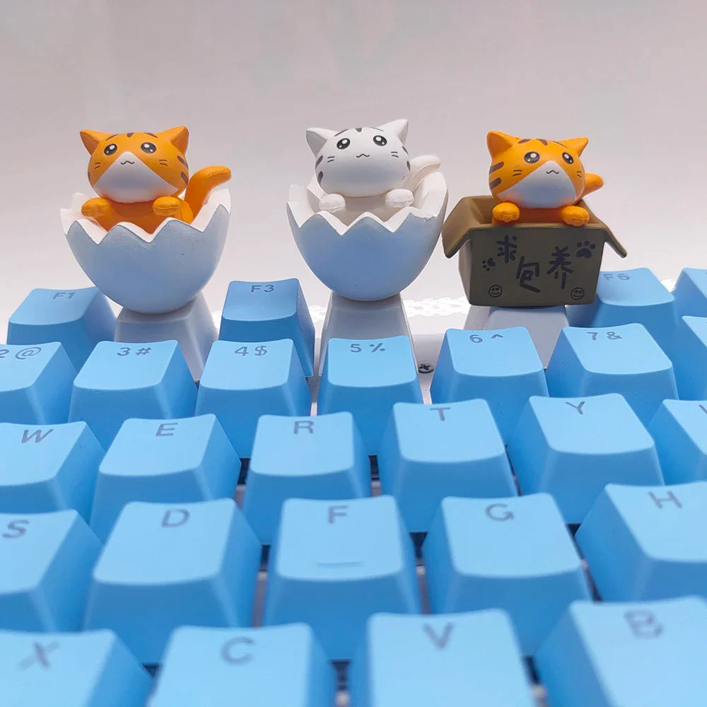قم بتخصيص لوحة المفاتيح الخاصة بك باستخدام أغطية مفاتيح القطة اللطيفة - ملحقات PBT Axis Cherry MX Artisan Anime Pink Kawaii