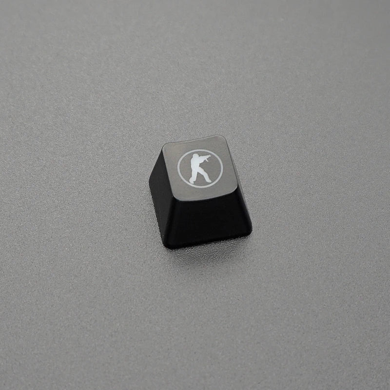 CS GO Gaming-Tastenkappen Key Button CF-Tastenkappen Spiel-Tastenkappe Spielzubehör Persönlichkeitsdurchlässige ABS-Kappe für mechanische Tastatur