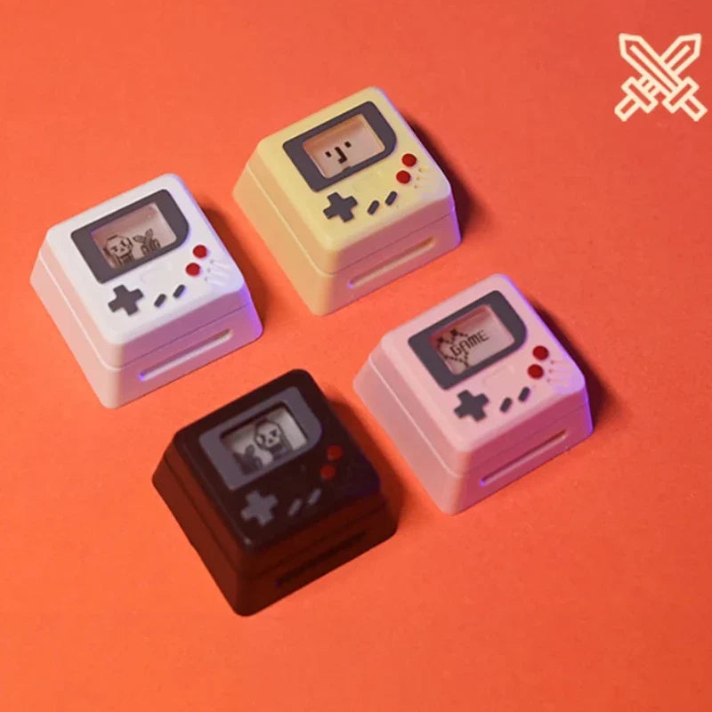K-04 Tastatur-Tastenkappen, 3-in-1, für mechanische, klassische Retro-Tastatur, niedlicher transparenter Schlüsselkappen-Anzug, niedlicher Knopf, personalisierte Tastenkappen