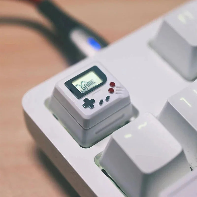 K-04 Tastatur-Tastenkappen, 3-in-1, für mechanische, klassische Retro-Tastatur, niedlicher transparenter Schlüsselkappen-Anzug, niedlicher Knopf, personalisierte Tastenkappen